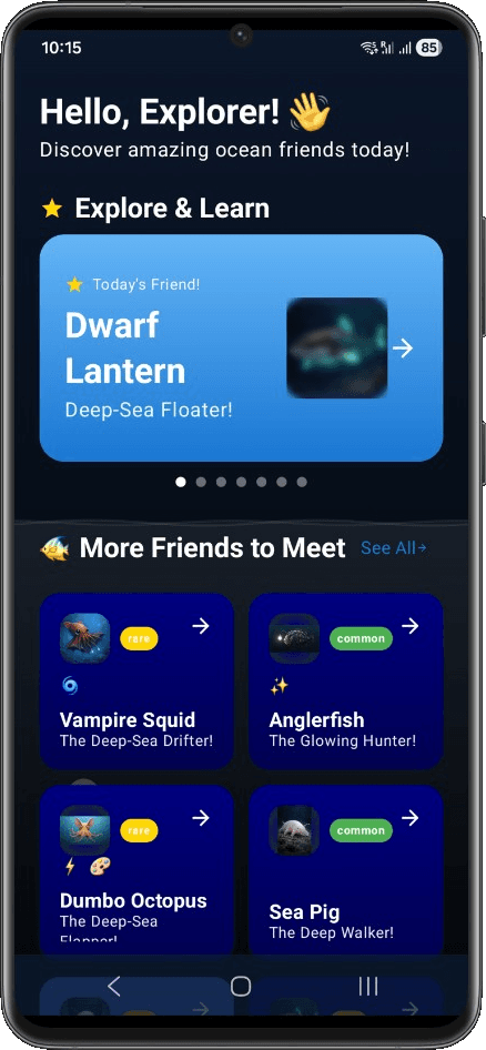 Deep Sea Explorer app screenshot 2